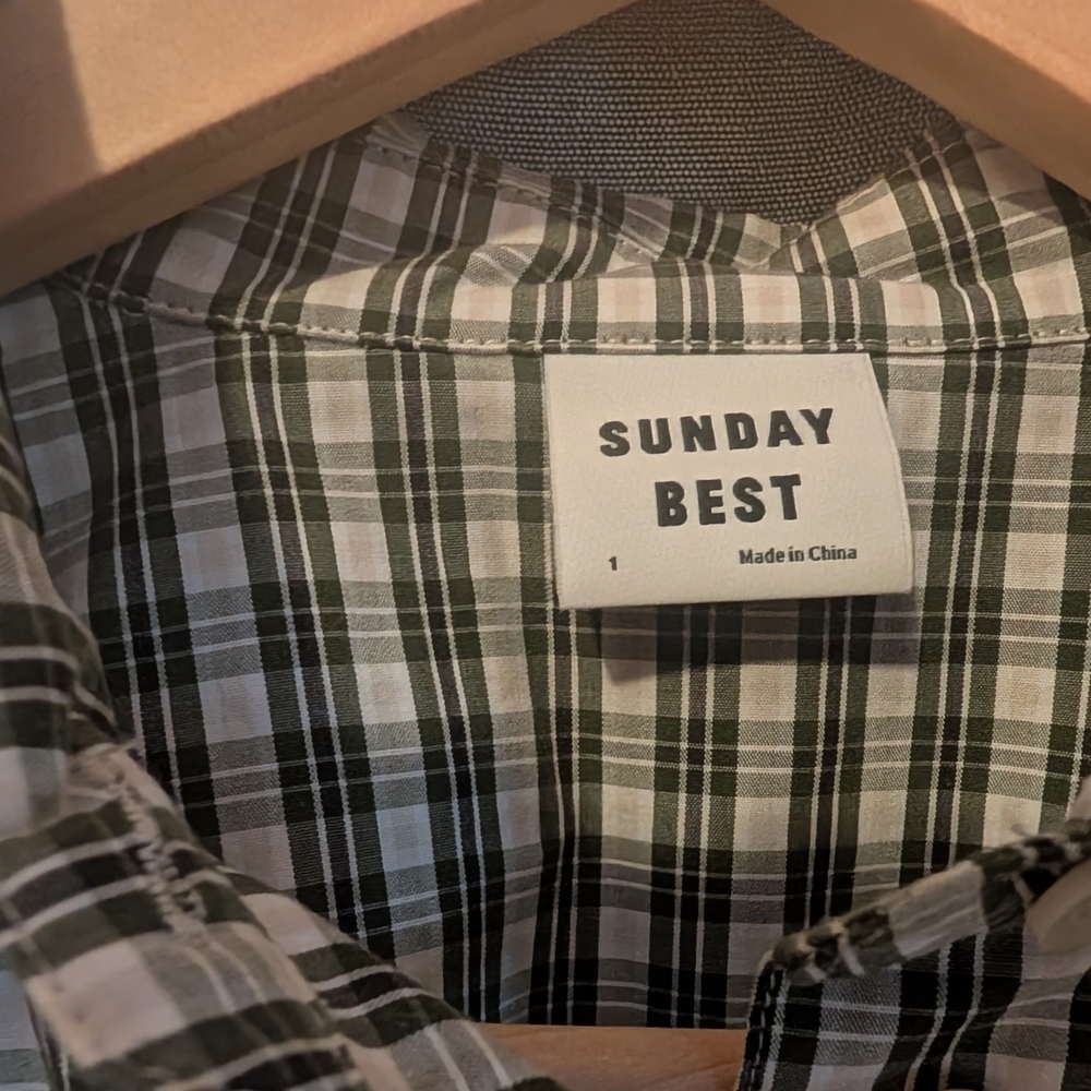 Sunday Best Green and White Plaid Shirt - Picture 2 of 3